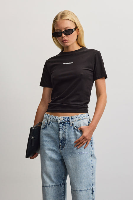 Yona Slim Tee Washed Black White Gum