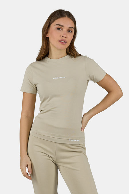 Yona Slim Tee Washed Khaki Beige