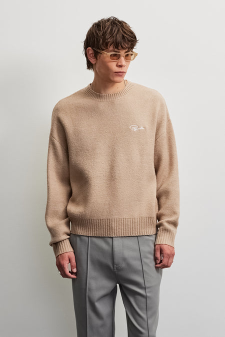 Signar Oversized Knit Sweater Beige