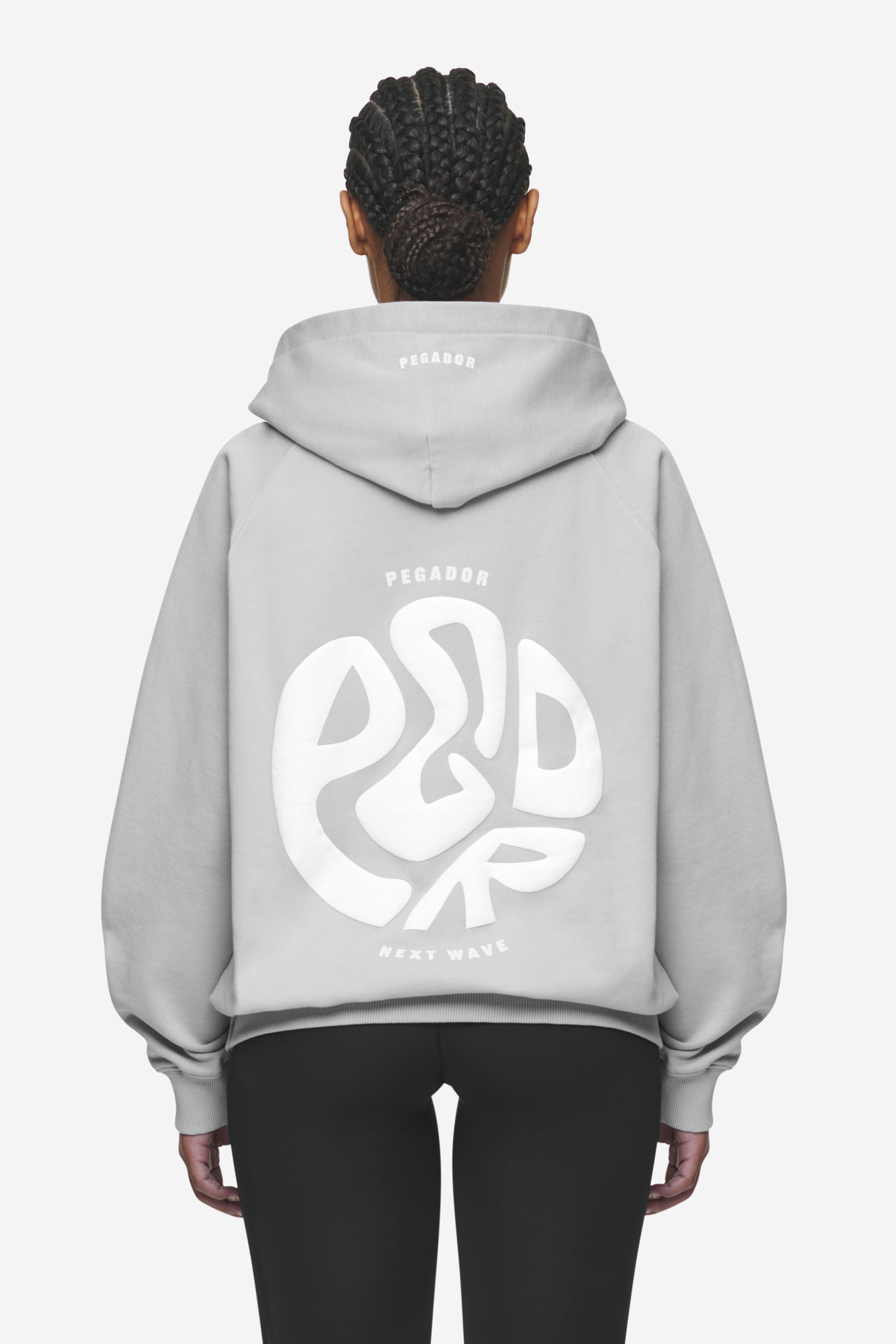 Pegador Gabi Oversized Sweat Jacket Washed Sky Grey Hauptansicht aus der Next Wave Kollektion für DaHerren