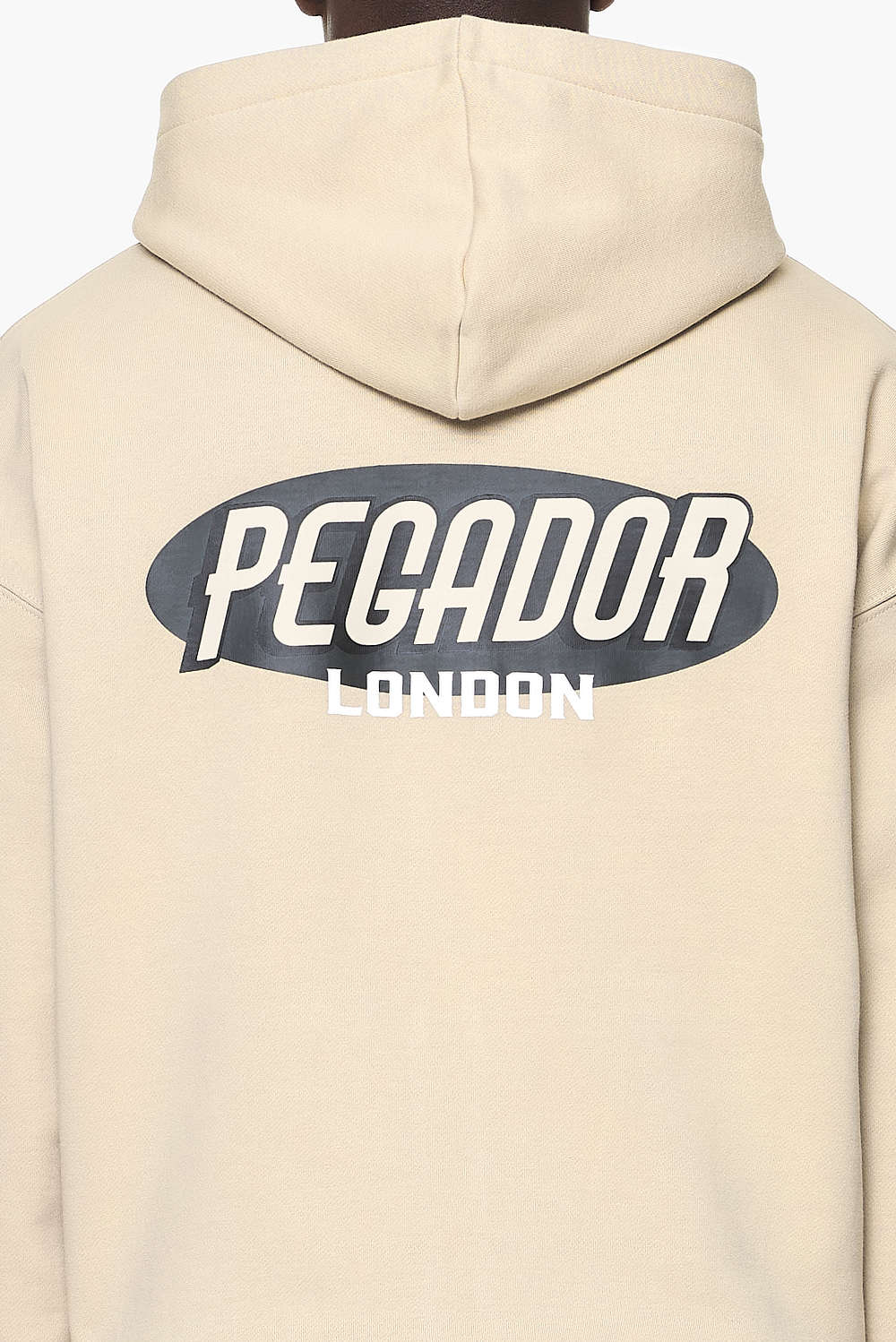 Pegador County Oversized Sweat Jacket Vintage Washed Kingdom Beige Detailshot aus der Built to Last Kollektion für Herren