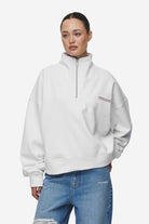 Pegador Thea Oversized Halfzip Sweater White Hauptansicht aus der Most Alive Kollektion für DaHerren