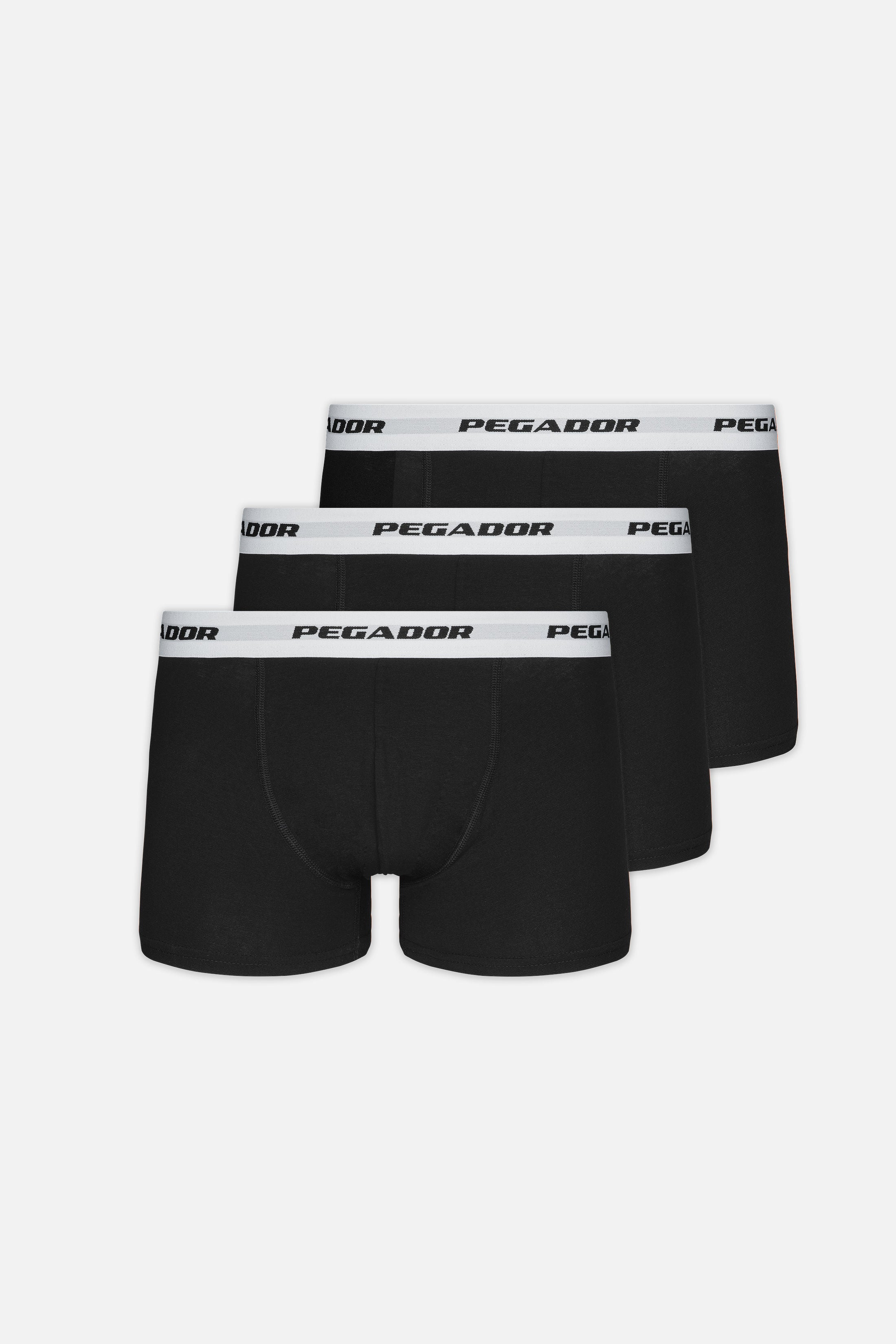 Pegador Ango Boxershorts 3 Pack Black White Hauptansicht aus der PEGADOR® Kollektion für Herren und Damen