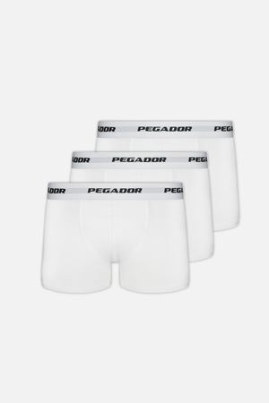 Pegador Ango Boxershorts 3 Pack White White Hauptansicht aus der PEGADOR® Kollektion für Herren und Damen