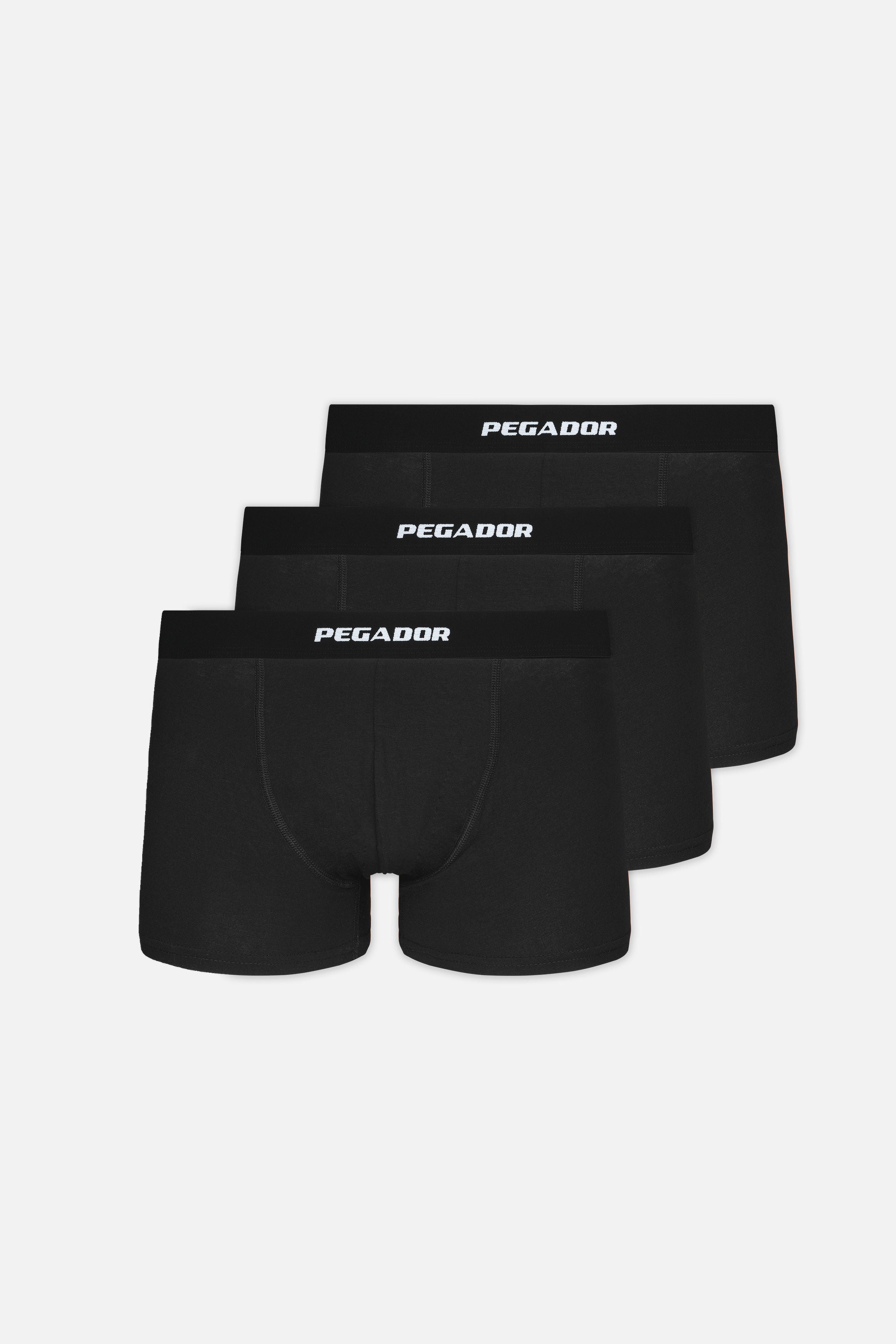 Pegador Camino Boxershorts Single Logo 3 Pack Black Black Hauptansicht aus der PEGADOR® Kollektion für Herren und Damen