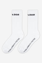 Pegador Certified Logo Socks White Black Ganzkörper Bild aus der Never Too Late Kollektion für Herren