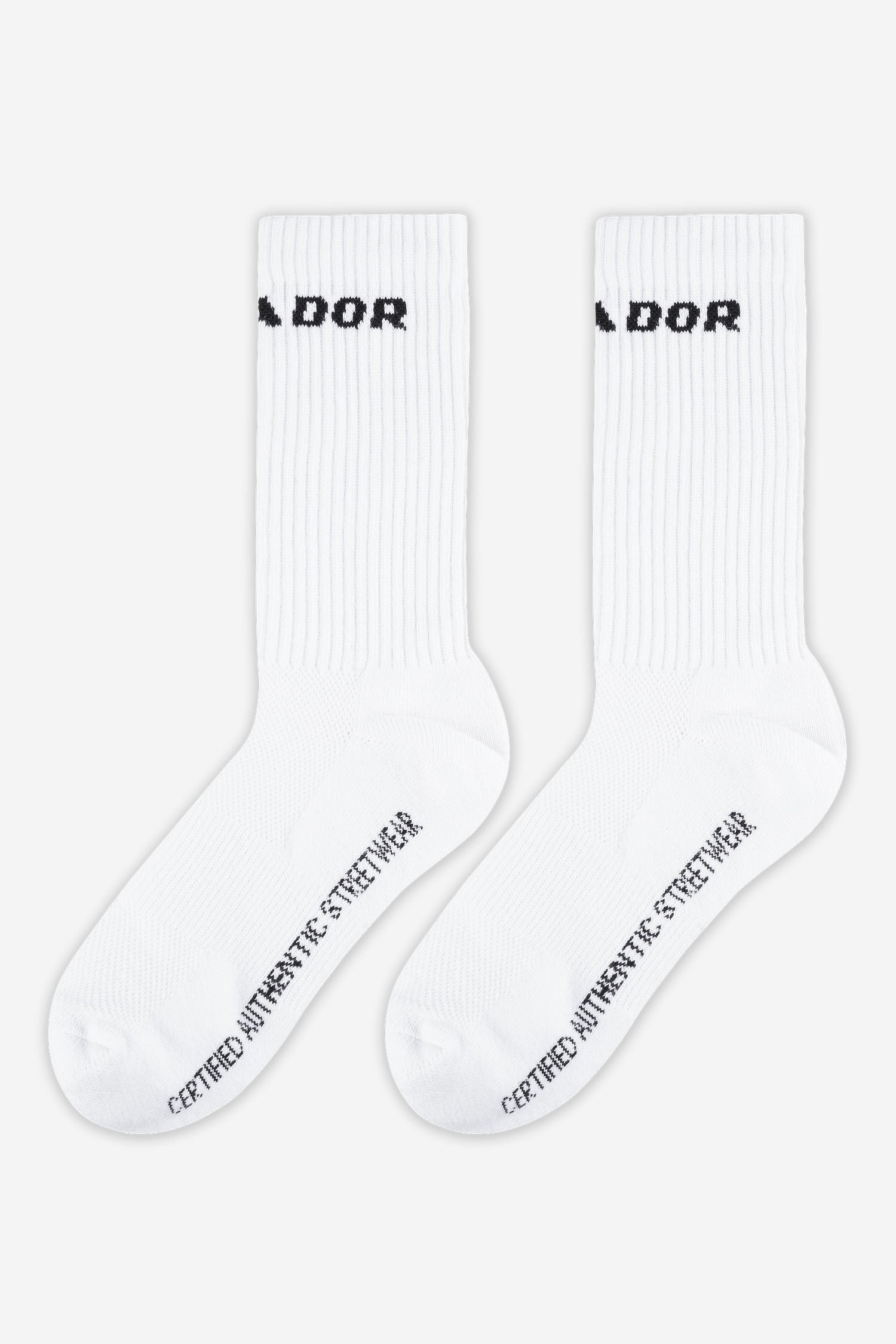 Pegador Certified Logo Socks White Black Ganzkörper Bild aus der Never Too Late Kollektion für Herren