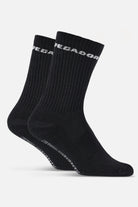 Pegador Certified Side Logo Socks Black White Seitenansicht aus der Never Too Late Kollektion für Herren