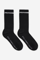 Pegador Certified Side Logo Socks Black White Hauptansicht aus der Never Too Late Kollektion für Herren