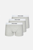 Pegador Camino Boxershorts Single Logo 3 Pack Grey Melange White Hauptansicht aus der PEGADOR® Kollektion für Herren und Damen