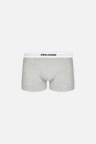 Pegador Camino Boxershorts Single Logo 3 Pack Grey Melange White Seitenansicht aus der PEGADOR® Kollektion für Herren und Damen