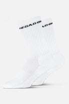 Pegador Certified Side Logo Socks White Black Gegenansicht aus der Never Too Late Kollektion für Herren