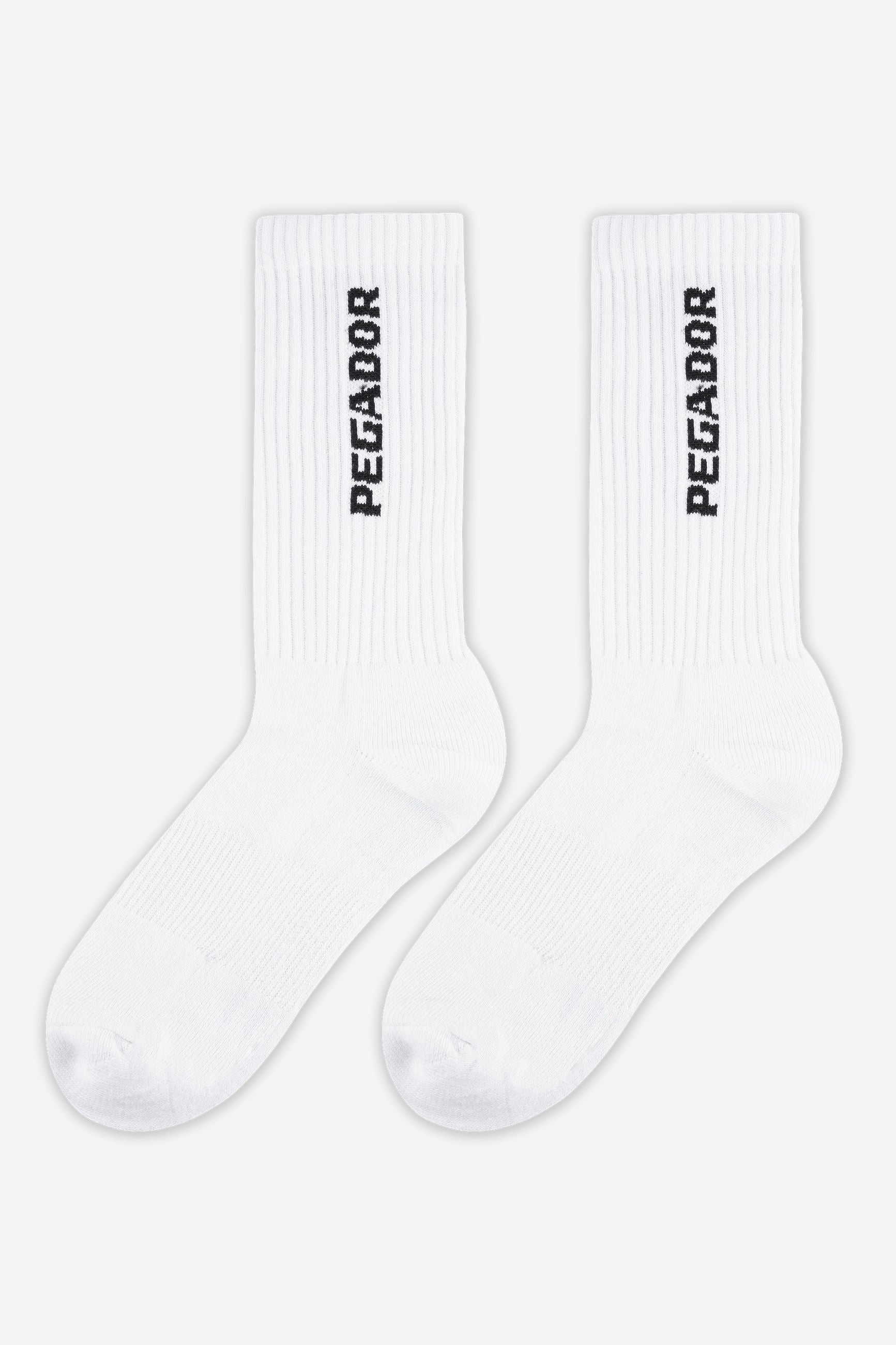 Pegador Cross Logo Socks White Black Ganzkörper Bild aus der PEGADOR® Kollektion für Herren und Damen