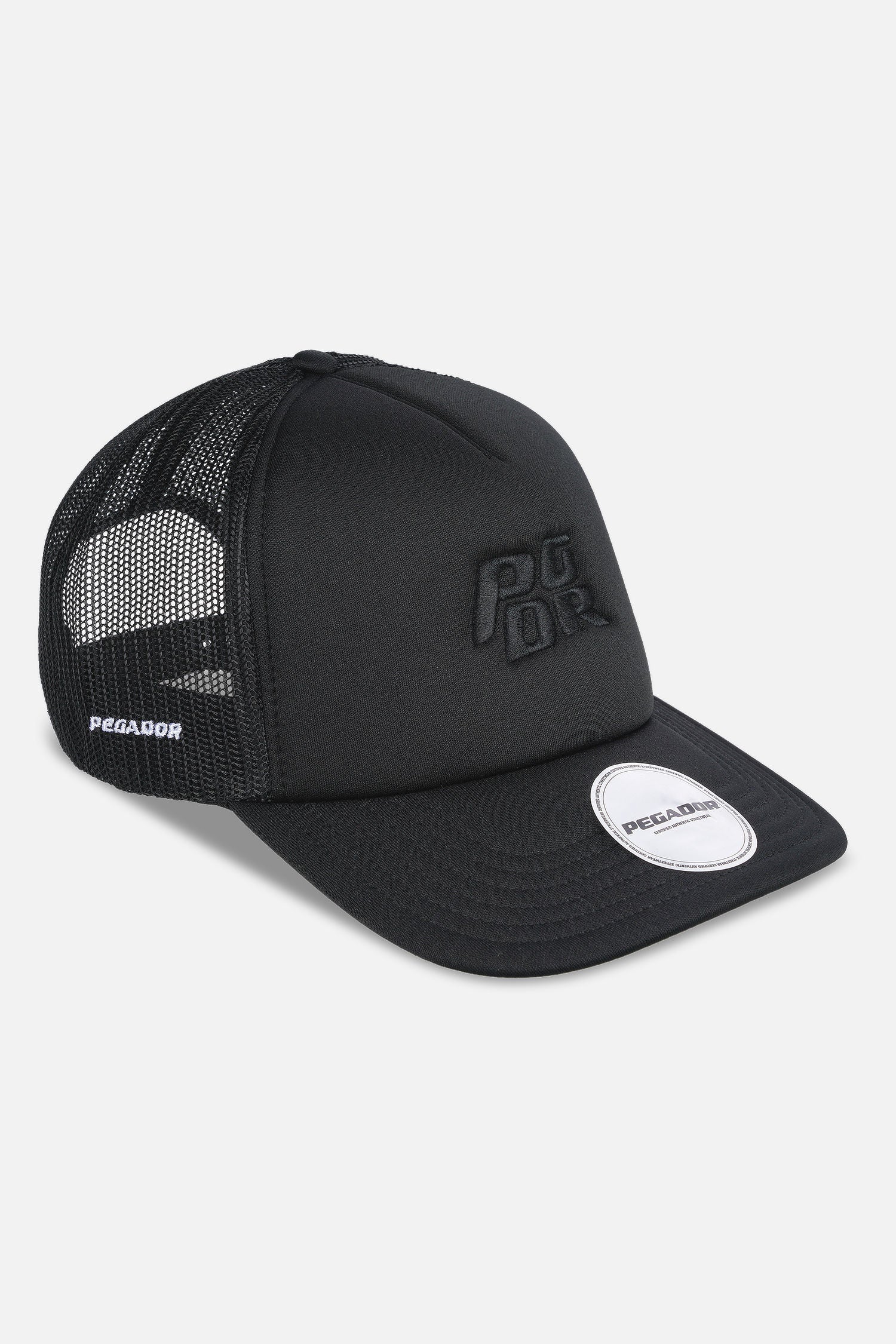 Pegador Narson Trucker Cap Black Cool Grey Hauptansicht aus der Never Too Late Kollektion für Herren