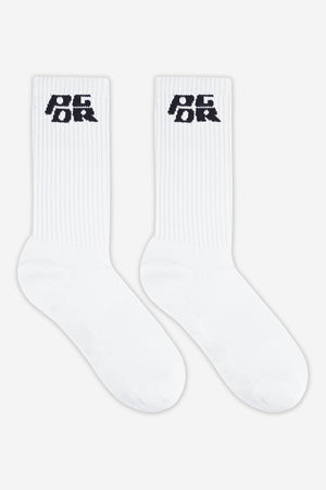 Pegador Narson Socks White Black Hauptansicht aus der Never Too Late Kollektion für Herren