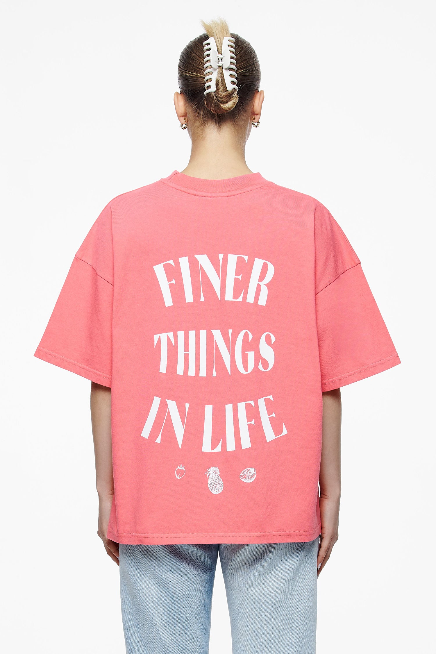 Pegador Roma Heavy Oversized Tee Vintage Washed Strawberry Hauptansicht aus der Finer Things Kollektion für DaHerren