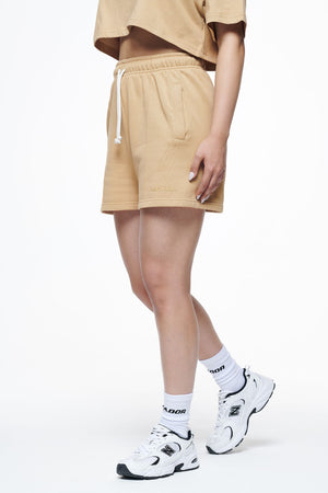 Pegador Umbria High Waisted Shorts Vintage Washed Espresso Gum Hauptansicht aus der Finer Things Kollektion für DaHerren