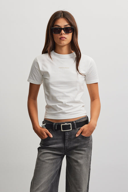 Yona Slim Tee Washed Warm White Gum