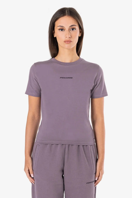 Yona Slim Tee Washed Dusty Grape Gum