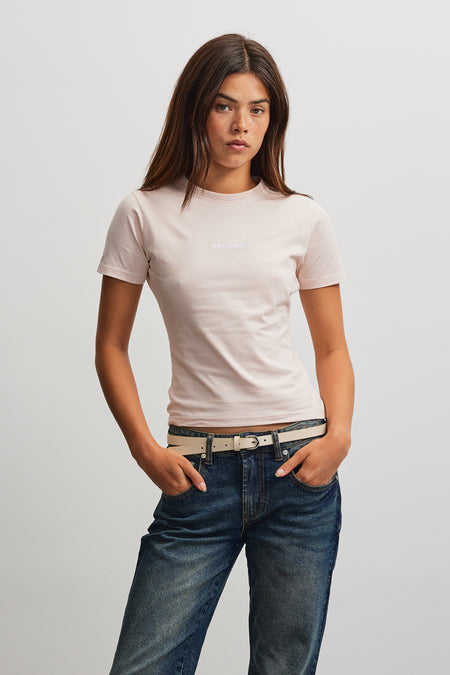 Yona Slim Tee Washed Dusty Rose