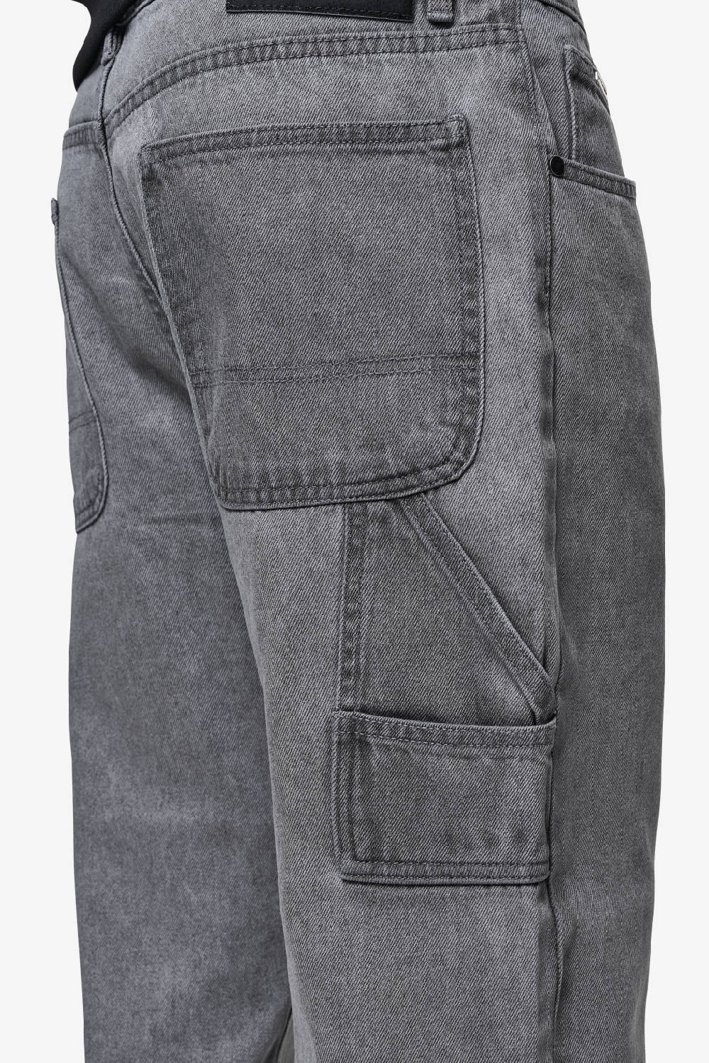 Pegador Daule Baggy Workwear Jeans Washed Grey Detailshot aus der PEGADOR® Jeans Kollektion für Herren