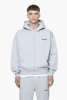 Pegador Logo Oversized Sweat Jacket Grey Melange Hauptansicht aus der Built to Last Kollektion für Herren