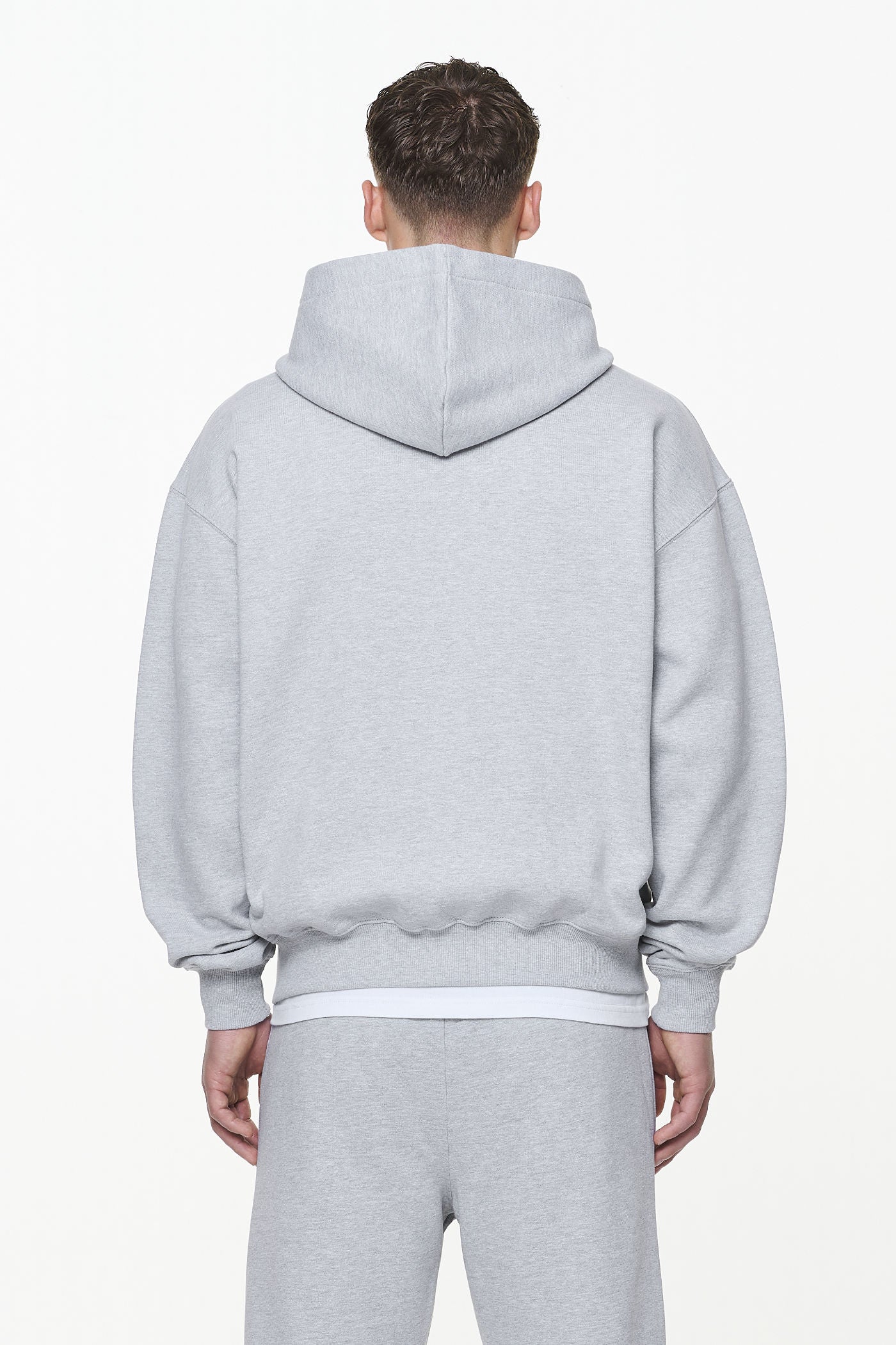 Pegador Logo Oversized Sweat Jacket Grey Melange Gegenansicht aus der Built to Last Kollektion für Herren