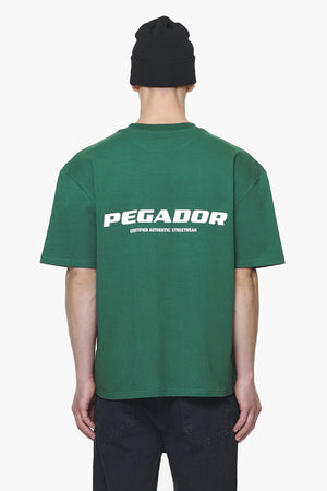 Pegador Colne Logo Oversized Tee Vintage Washed British Green Gum Hauptansicht aus der Built to Last Kollektion für Herren