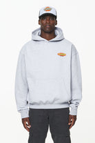 Pegador Docks Oversized Hoodie Grey Melange Seitenansicht aus der Built to Last Kollektion für Herren