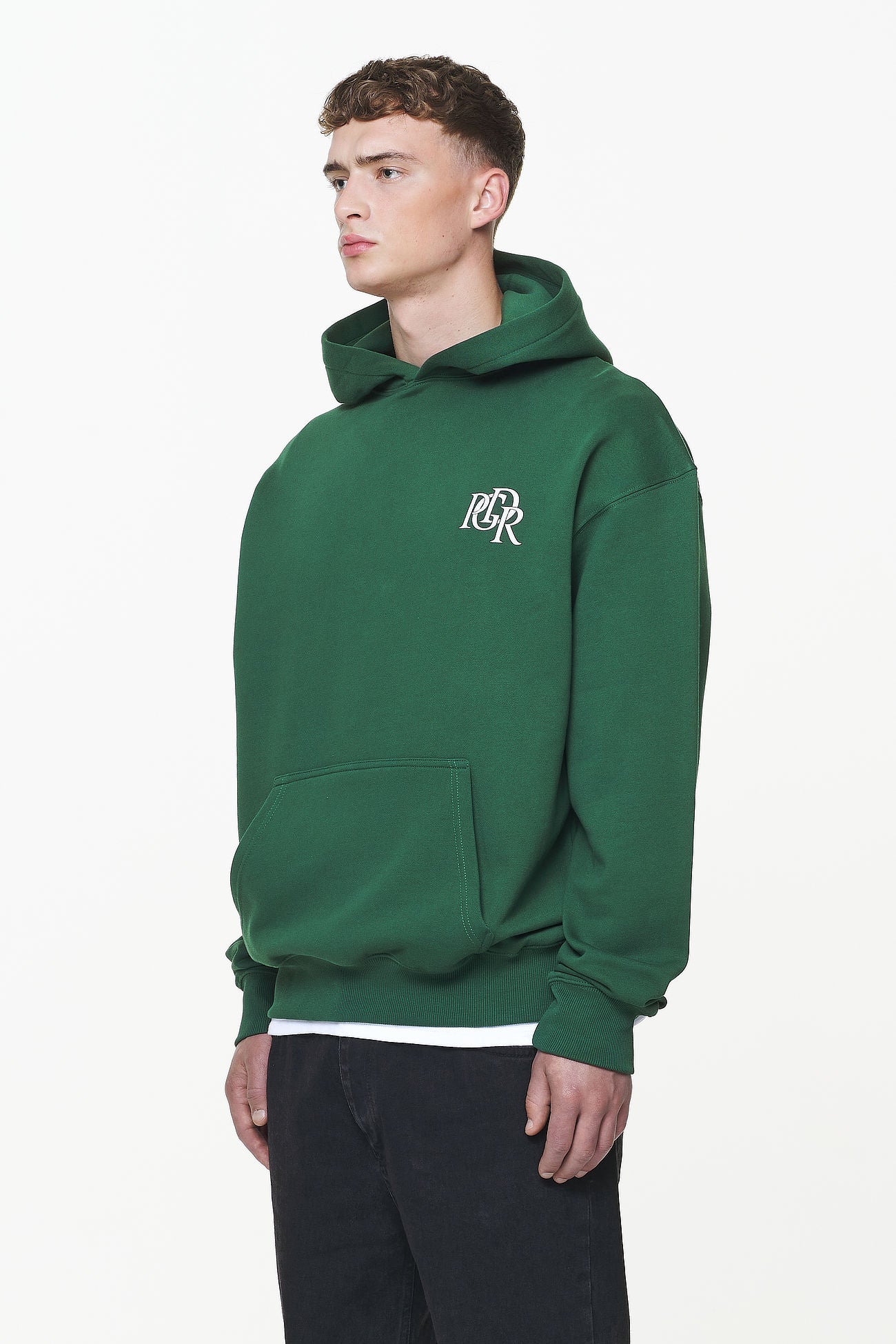 Pegador Marcer Oversized Hoodie Vintage Washed British Green Gegenansicht aus der Built to Last Kollektion für Herren