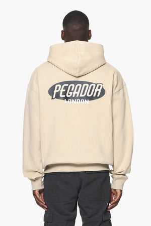 Pegador County Oversized Sweat Jacket Vintage Washed Kingdom Beige Hauptansicht aus der Built to Last Kollektion für Herren