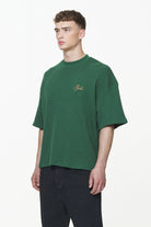 Pegador Quat Waffle Boxy Tee Vintage Washed British Green Seitenansicht aus der Built to Last Kollektion für Herren