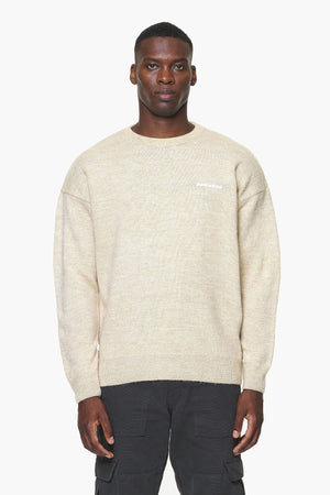 Pegador Logo Shaggy Knit Sweater Kingdom Beige Hauptansicht aus der Built to Last Kollektion für Herren