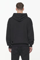 Pegador Quat Waffle Oversized Hoodie Vintage Washed Onyx Black Gegenansicht aus der Built to Last Kollektion für Herren