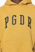 Pegador Layton Oversized Hoodie Vintage Washed Mustard Detailshot aus der Built to Last Kollektion für Herren