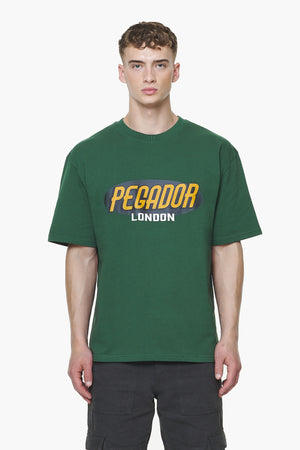 Pegador County Oversized Tee Vintage Washed British Green Hauptansicht aus der Built to Last Kollektion für Herren