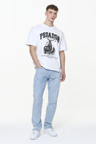 Pegador Withy Distressed Ankle Jeans Washed Light Blue Ganzkörper Bild aus der Built to Last Kollektion für Herren