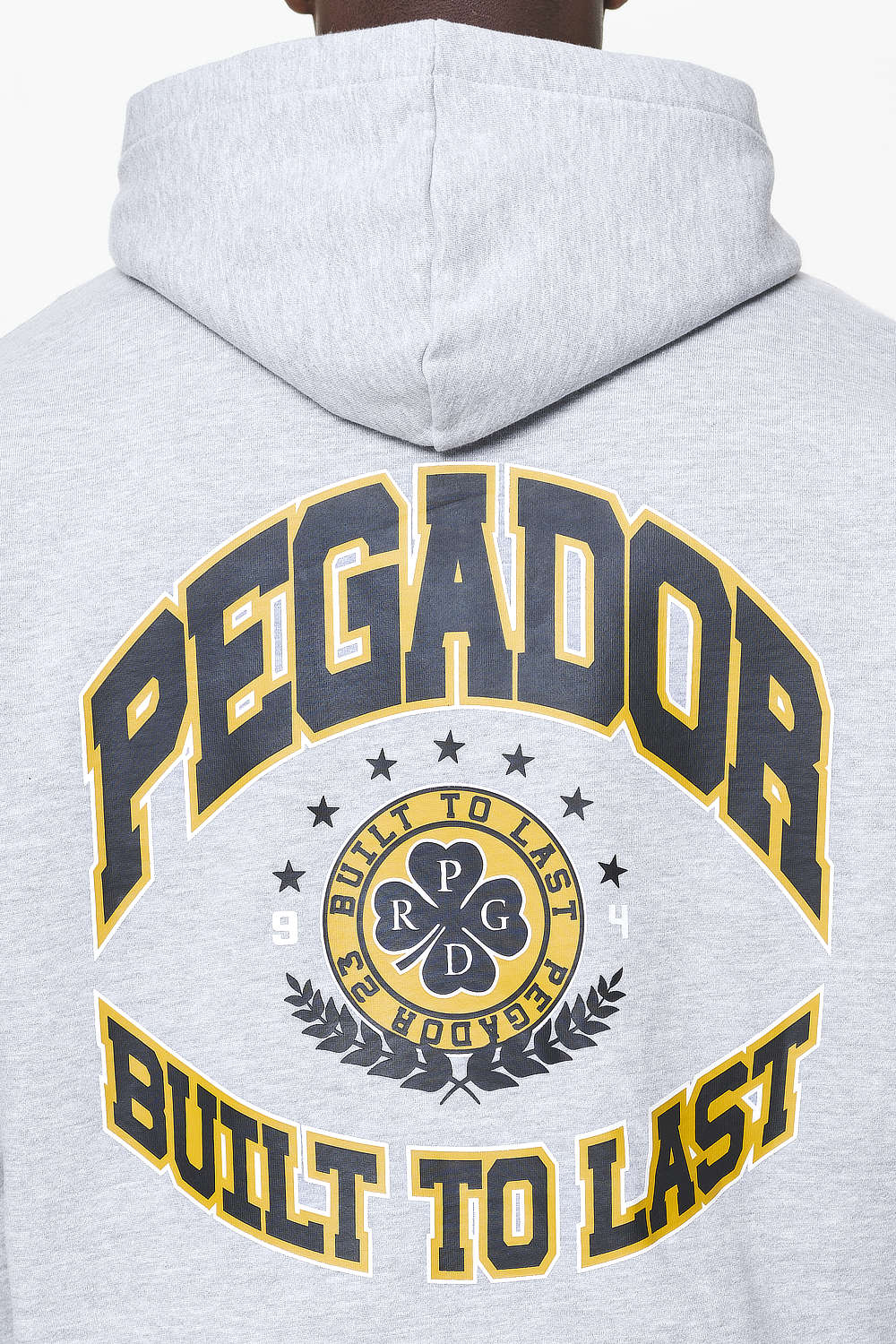 Pegador Smith Oversized Sweat Jacket Grey Melange Detailshot aus der Built to Last Kollektion für Herren