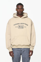 Pegador Comet Oversized Hoodie Vintage Washed Kingdom Beige Seitenansicht aus der Built to Last Kollektion für Herren