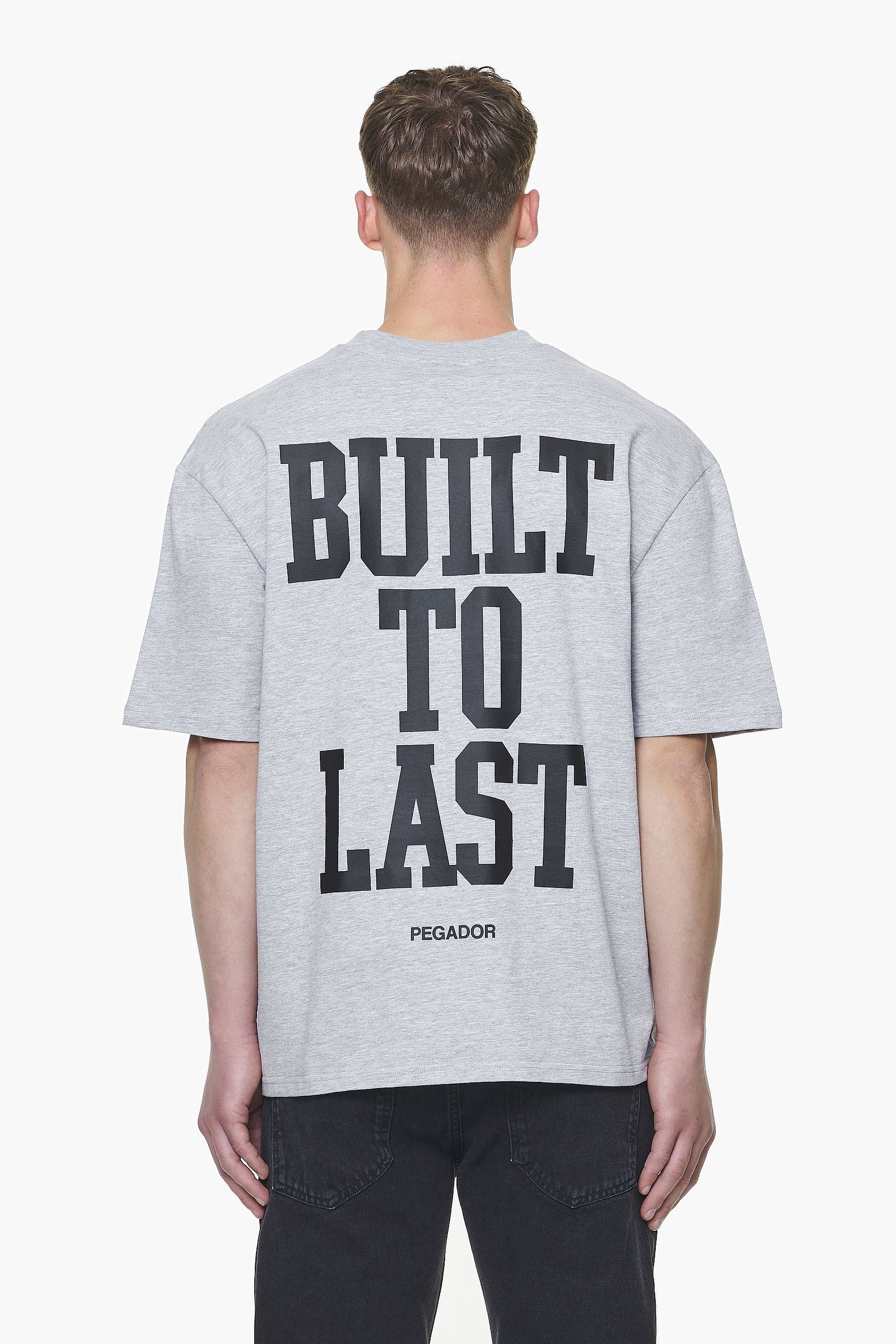 Pegador Mouncy Oversized Tee Grey Melange Hauptansicht aus der Built to Last Kollektion für Herren