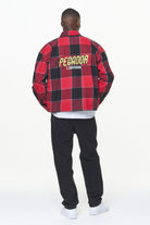 Pegador Eastfield Flannel Shirt Washed Royal Red Onyx Black Seitenansicht aus der Built to Last Kollektion für Herren