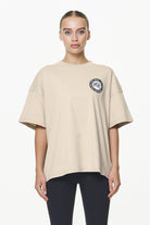 Pegador Lydney Heavy Oversized Tee Vintage Washed Fossil Taupe Seitenansicht aus der Built to Last Kollektion für DaHerren