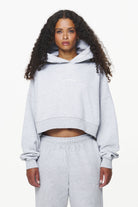 Pegador Chancery Oversized Cropped Hoodie Grey Melange Hauptansicht aus der Built to Last Kollektion für DaHerren