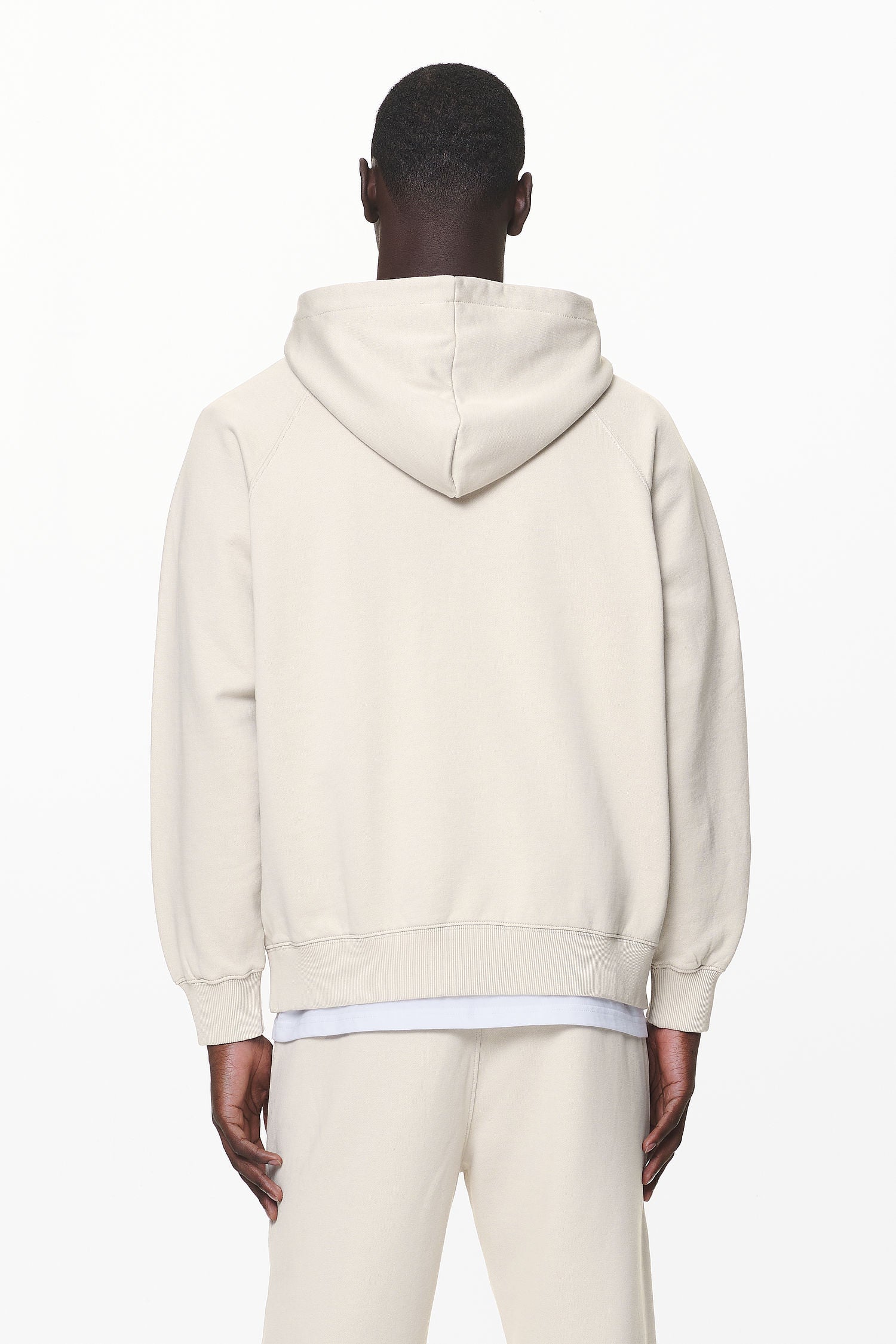 Pegador Logo Oversized Halfzip Hoodie Washed Dust Cream Gum Gegenansicht aus der Do not Disturb Kollektion für Herren