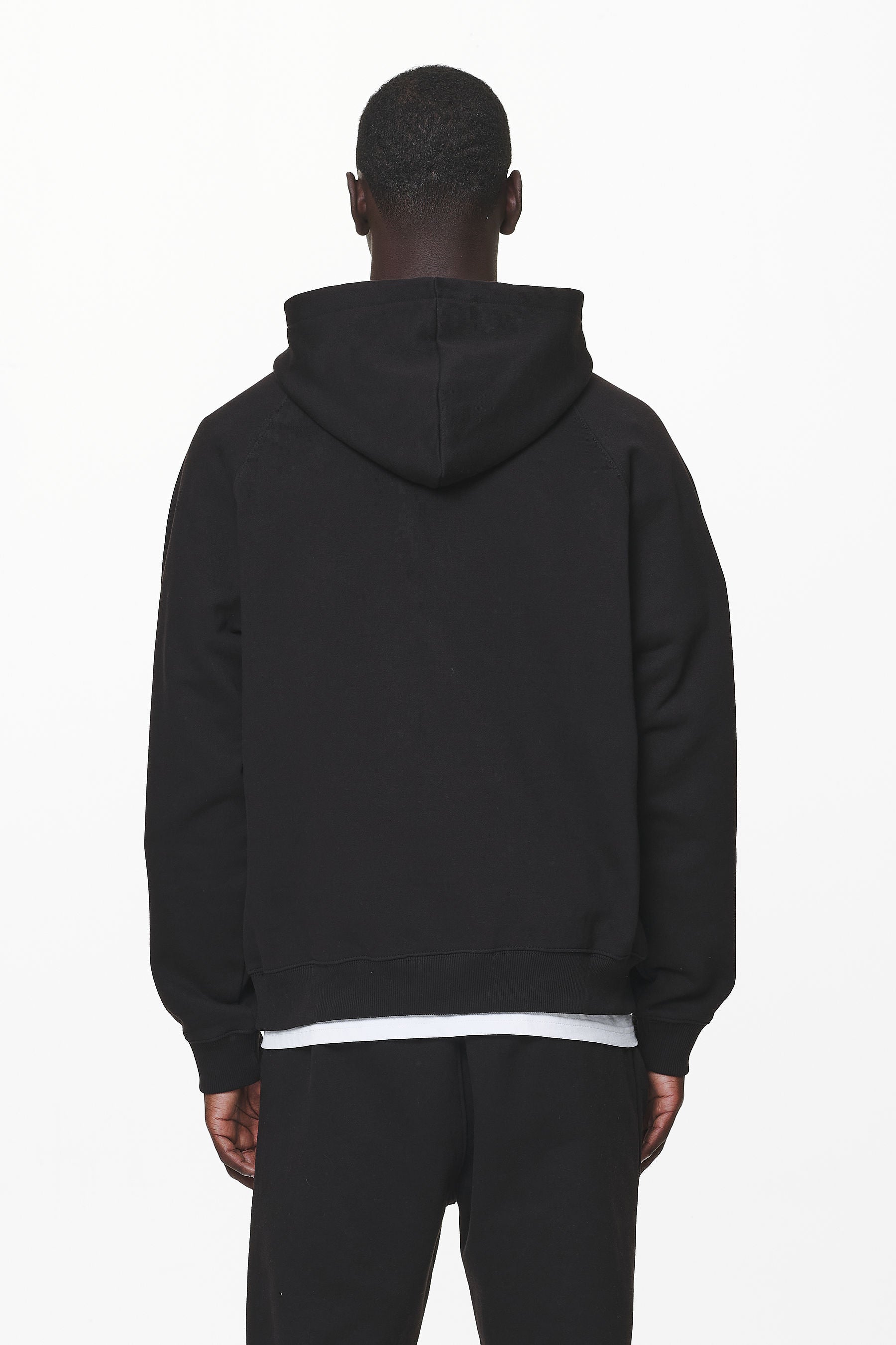 Pegador Logo Oversized Halfzip Hoodie Black Gum Gegenansicht aus der Do not Disturb Kollektion für Herren