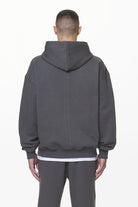 Pegador Logo Oversized Sweat Jacket Washed Volcano Grey Gum Gegenansicht aus der Do not Disturb Kollektion für Herren