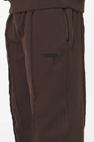 Pegador Wyso Inside Out Terry Sweat Pants Washed Oak Brown Detailshot aus der Do not Disturb Kollektion für Herren