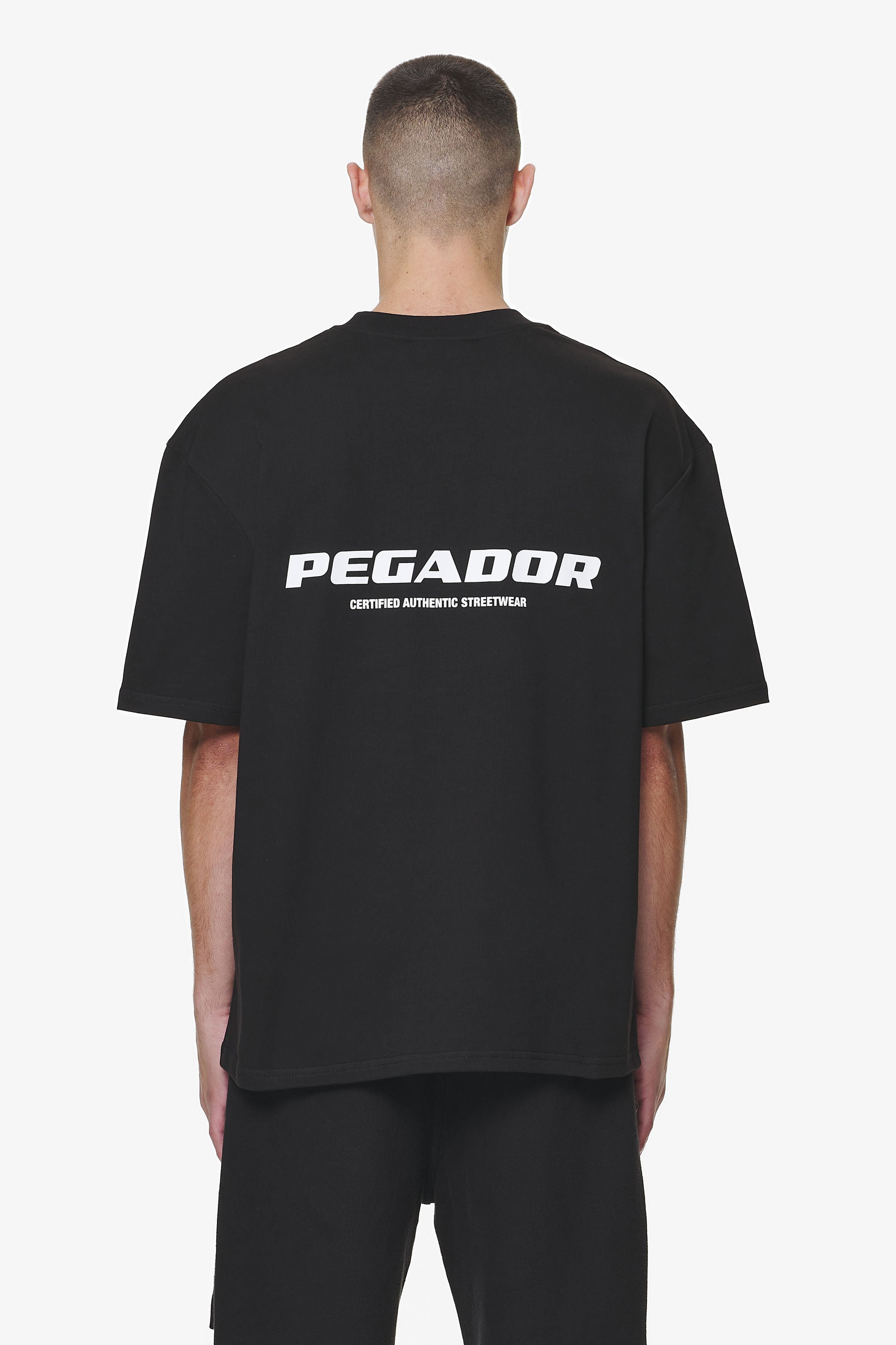 Pegador Colne Logo Oversized Tee Black Hauptansicht aus der Do not Disturb Kollektion für Herren