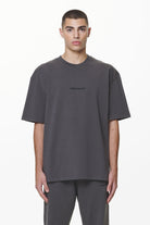 Pegador Colne Logo Oversized Tee Washed Volcano Grey Seitenansicht aus der Do not Disturb Kollektion für Herren