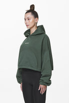 Pegador Skei Logo Oversized Cropped Hoodie Washed Sage Green Gegenansicht aus der Do not Disturb Kollektion für DaHerren